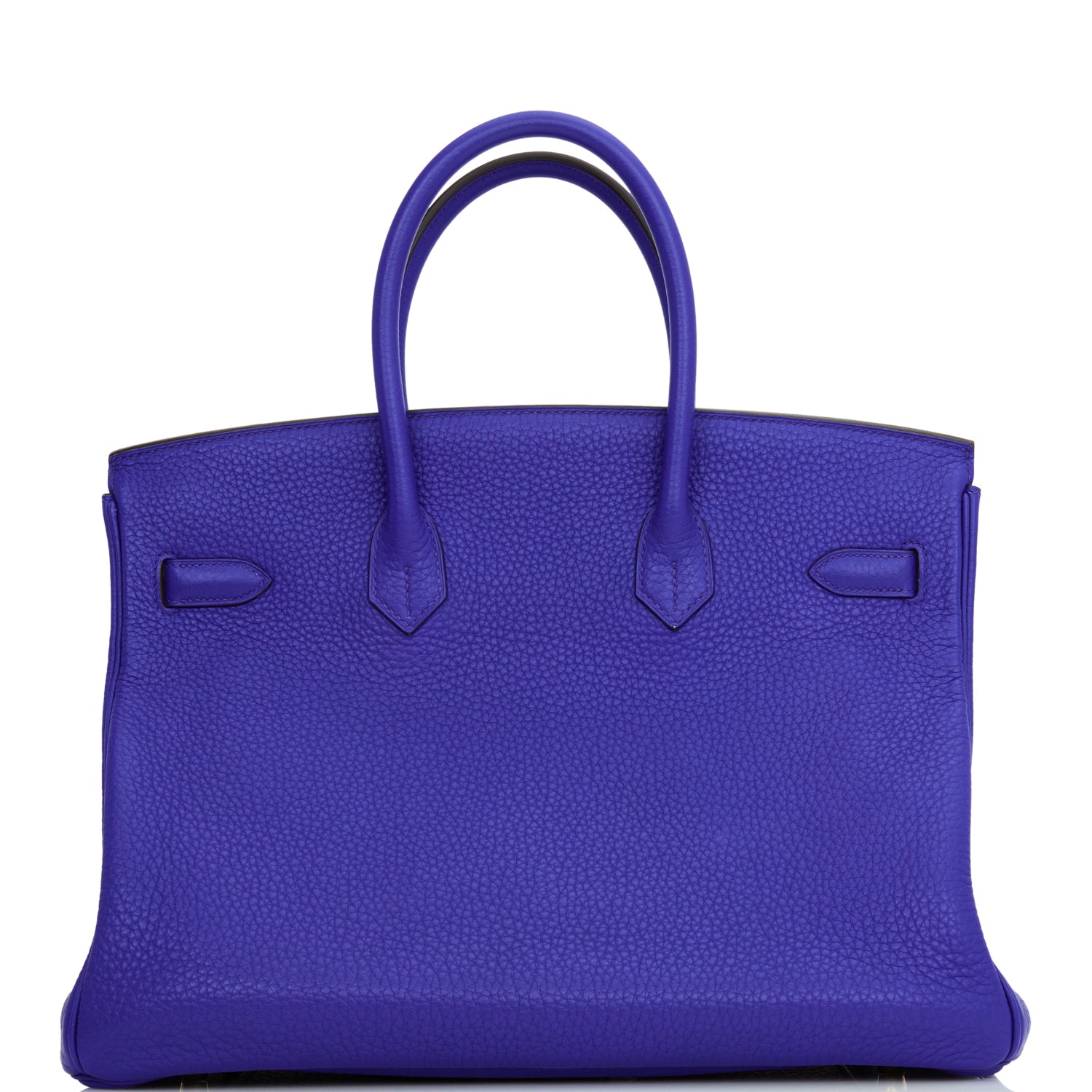 Pre-owned Hermes Special Order (HSS) Birkin 35 Bleu Electric Verso Clemence Gold Hardware - fashionupstore1