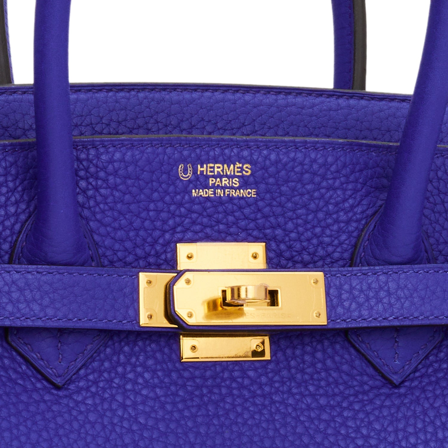 Pre-owned Hermes Special Order (HSS) Birkin 35 Bleu Electric Verso Clemence Gold Hardware - fashionupstore1