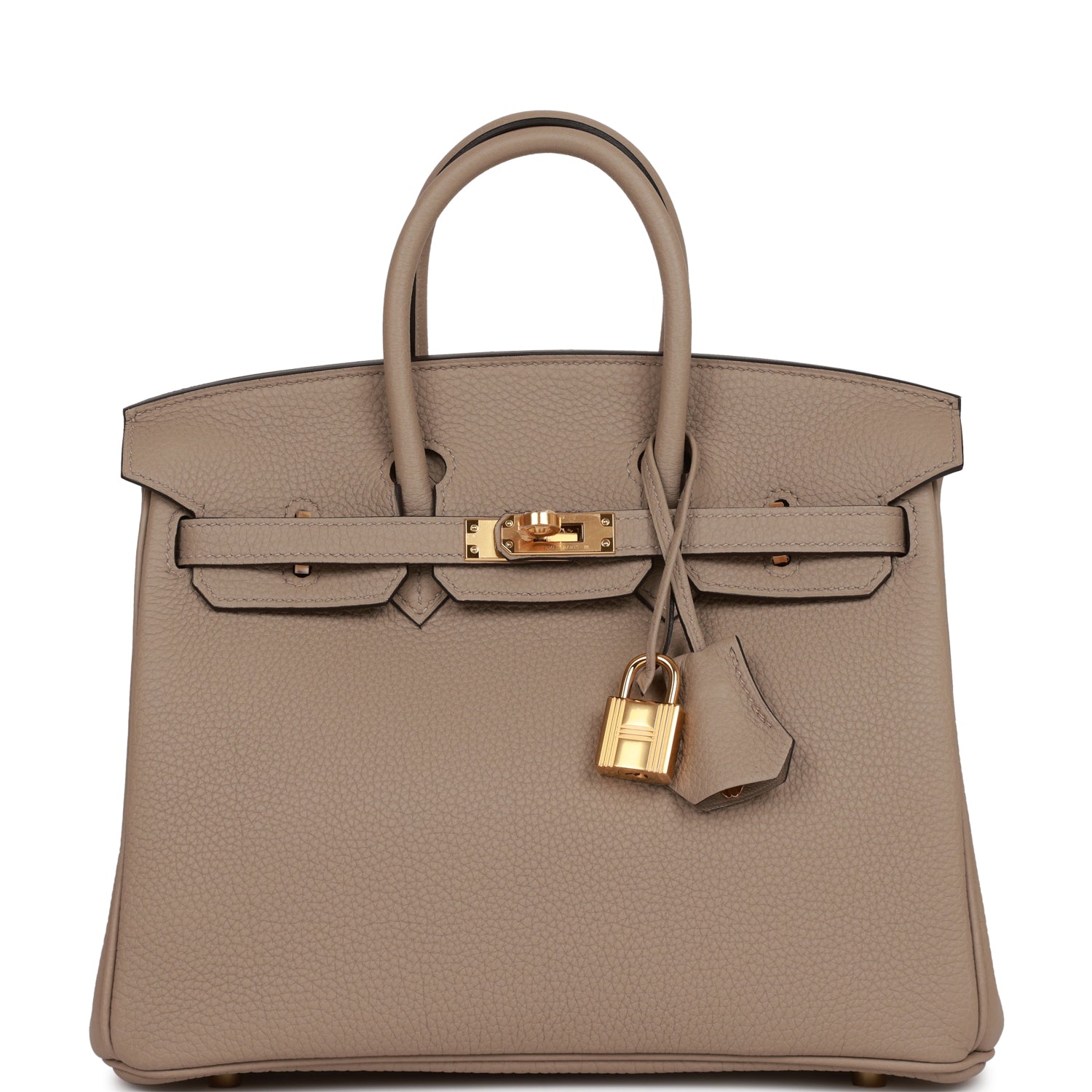 Hermes Birkin 25 Gris Tourterelle Togo Gold Hardware - fashionupstore1