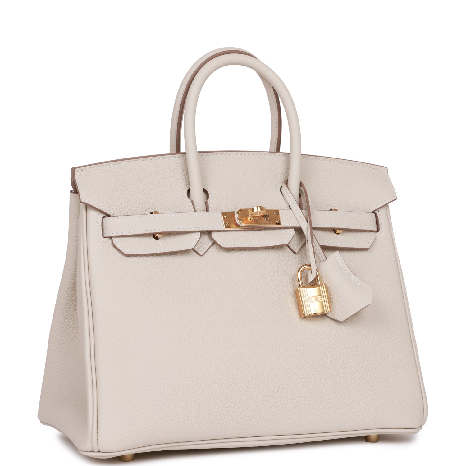 Hermes Birkin 25 Craie Togo Gold Hardware - fashionupstore1