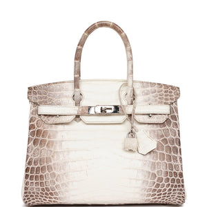 Pre-owned Hermes Birkin 30 Himalaya Niloticus Crocodile Palladium Hardware - fashionupstore1