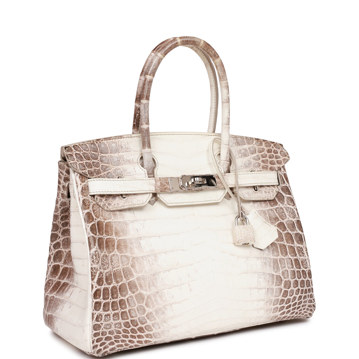 Pre-owned Hermes Birkin 30 Himalaya Niloticus Crocodile Palladium Hardware - fashionupstore1