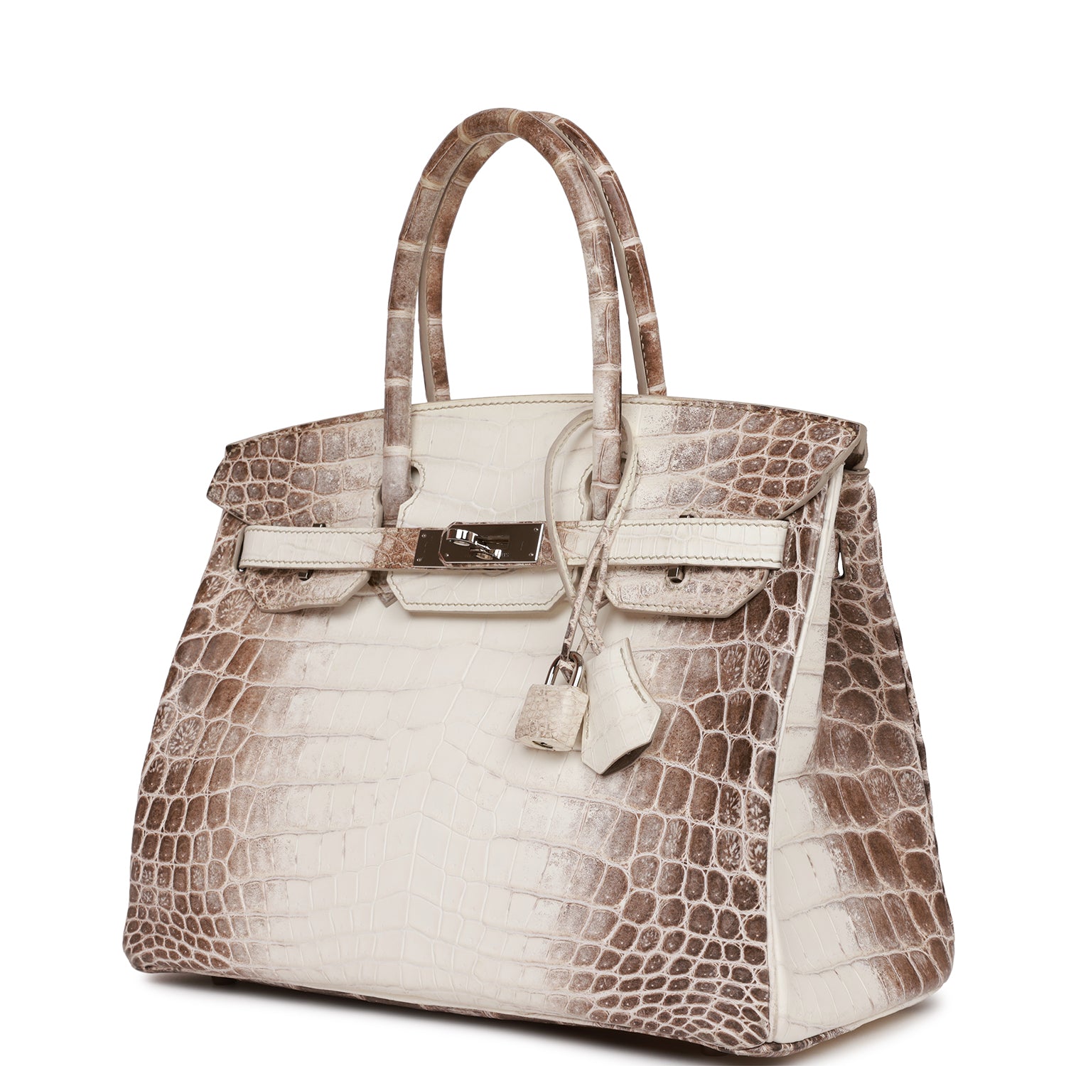 Pre-owned Hermes Birkin 30 Himalaya Niloticus Crocodile Palladium Hardware - fashionupstore1