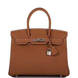 Hermes Birkin 30 Gold Togo Palladium Hardware - fashionupstore1