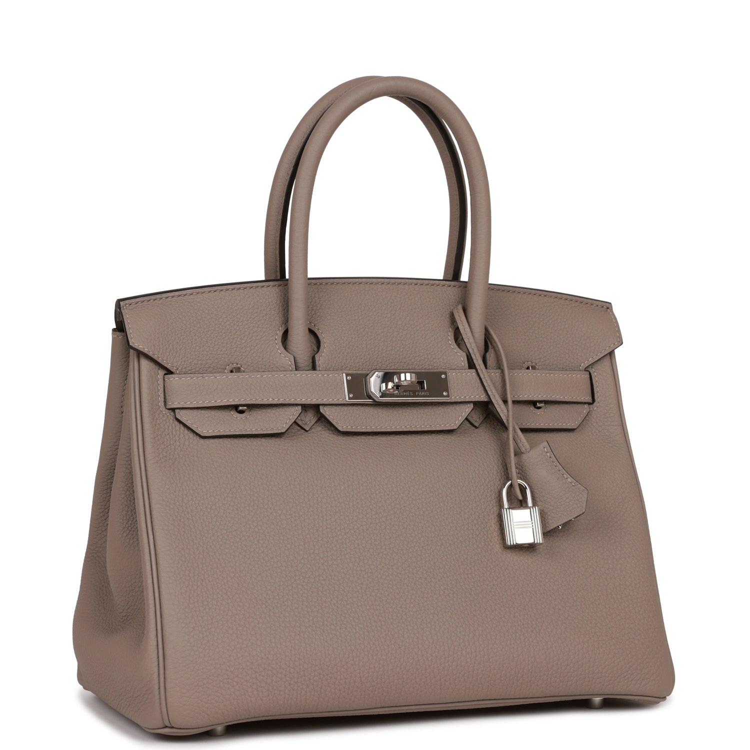 Pre-owned Hermes Birkin 30 Gris Asphalte Togo Palladium Hardware - fashionupstore1