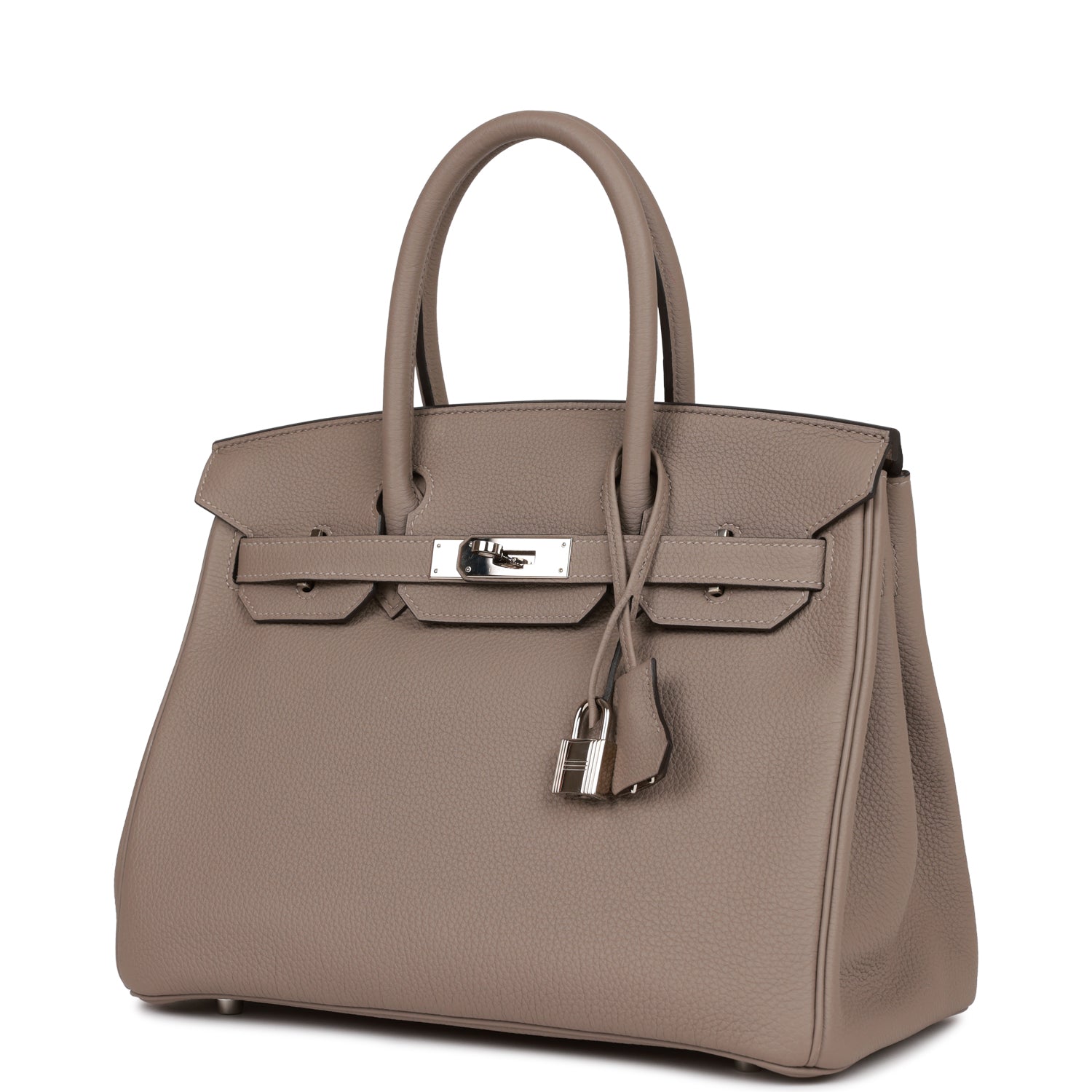 Pre-owned Hermes Birkin 30 Gris Asphalte Togo Palladium Hardware - fashionupstore1