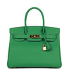 Pre-owned Hermes Birkin 30 Cactus Epsom Gold Hardware - fashionupstore1