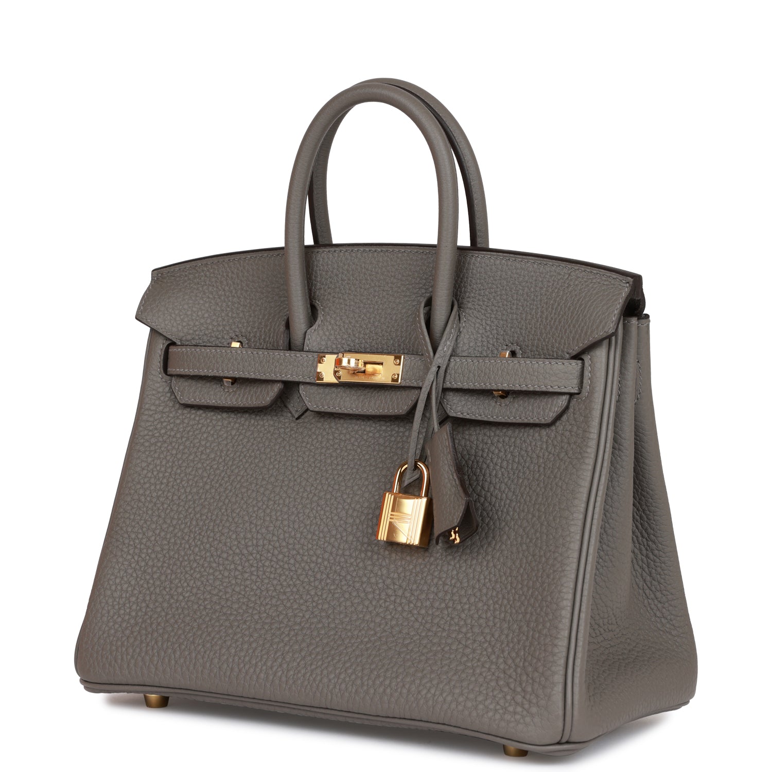 Hermes Birkin 25 Gris Meyer Togo Gold Hardware - fashionupstore1