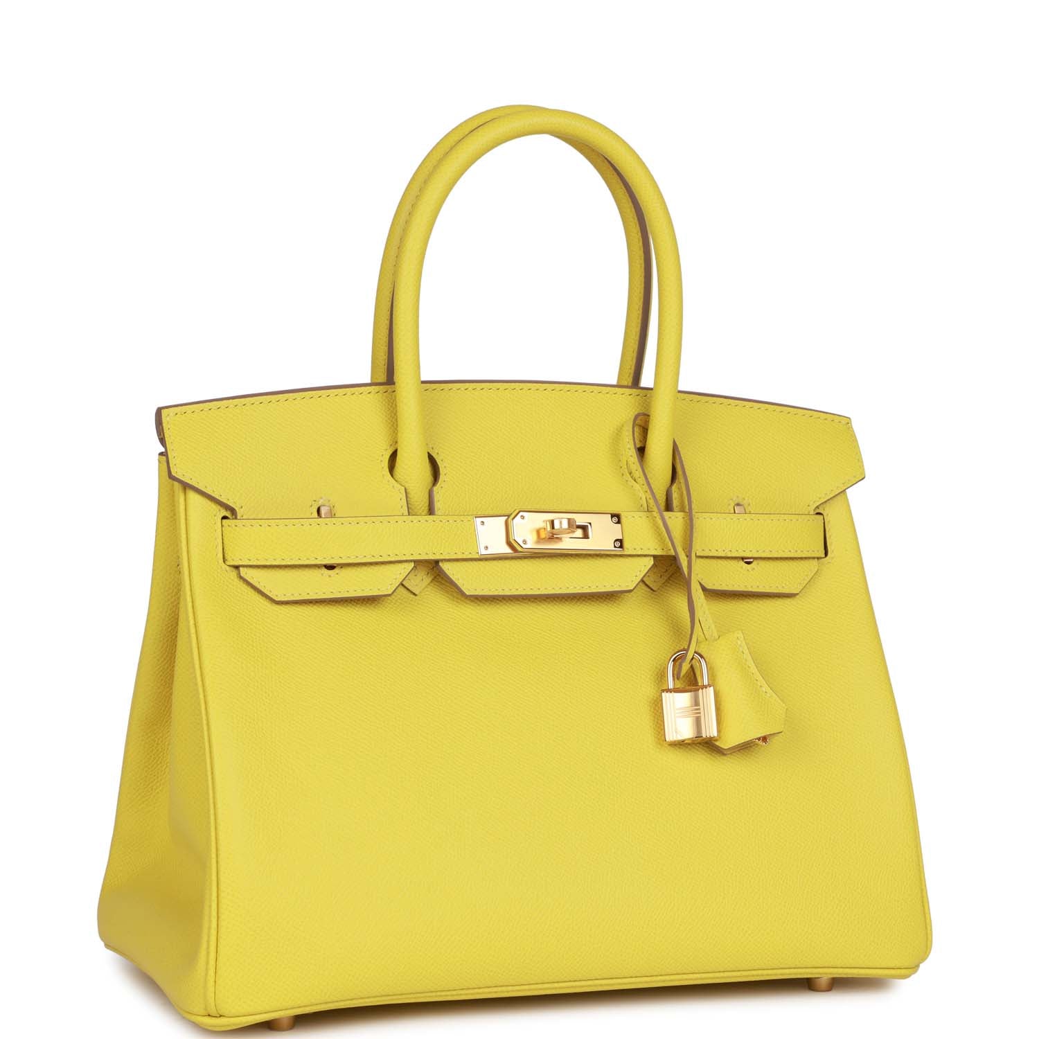 Hermes Birkin 30 Lime Epsom Gold Hardware - fashionupstore1