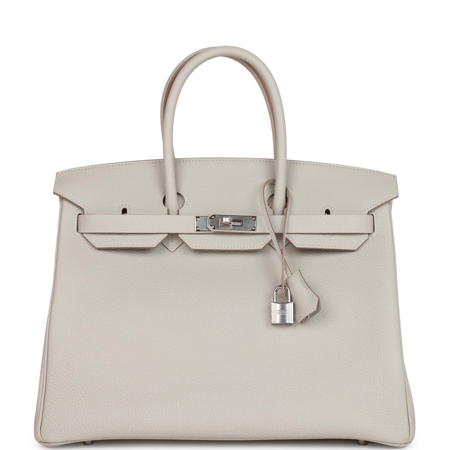 Hermes Birkin 35 Gris Perle Togo Palladium Hardware - fashionupstore1