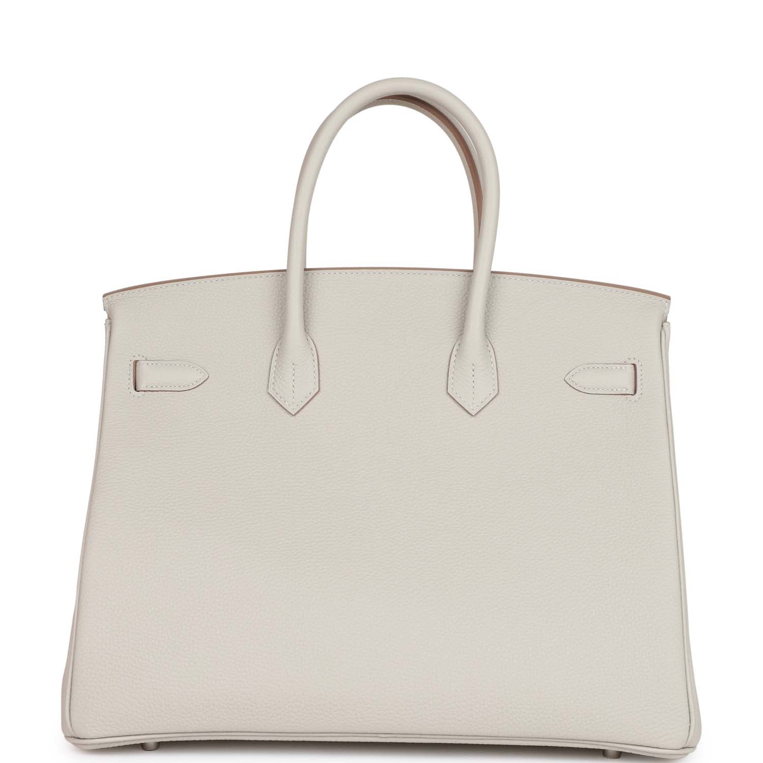 Hermes Birkin 35 Gris Perle Togo Palladium Hardware - fashionupstore1