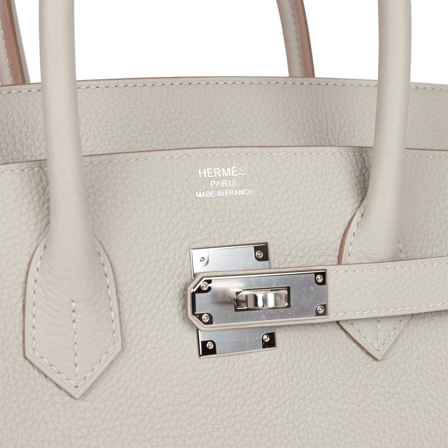 Hermes Birkin 35 Gris Perle Togo Palladium Hardware - fashionupstore1