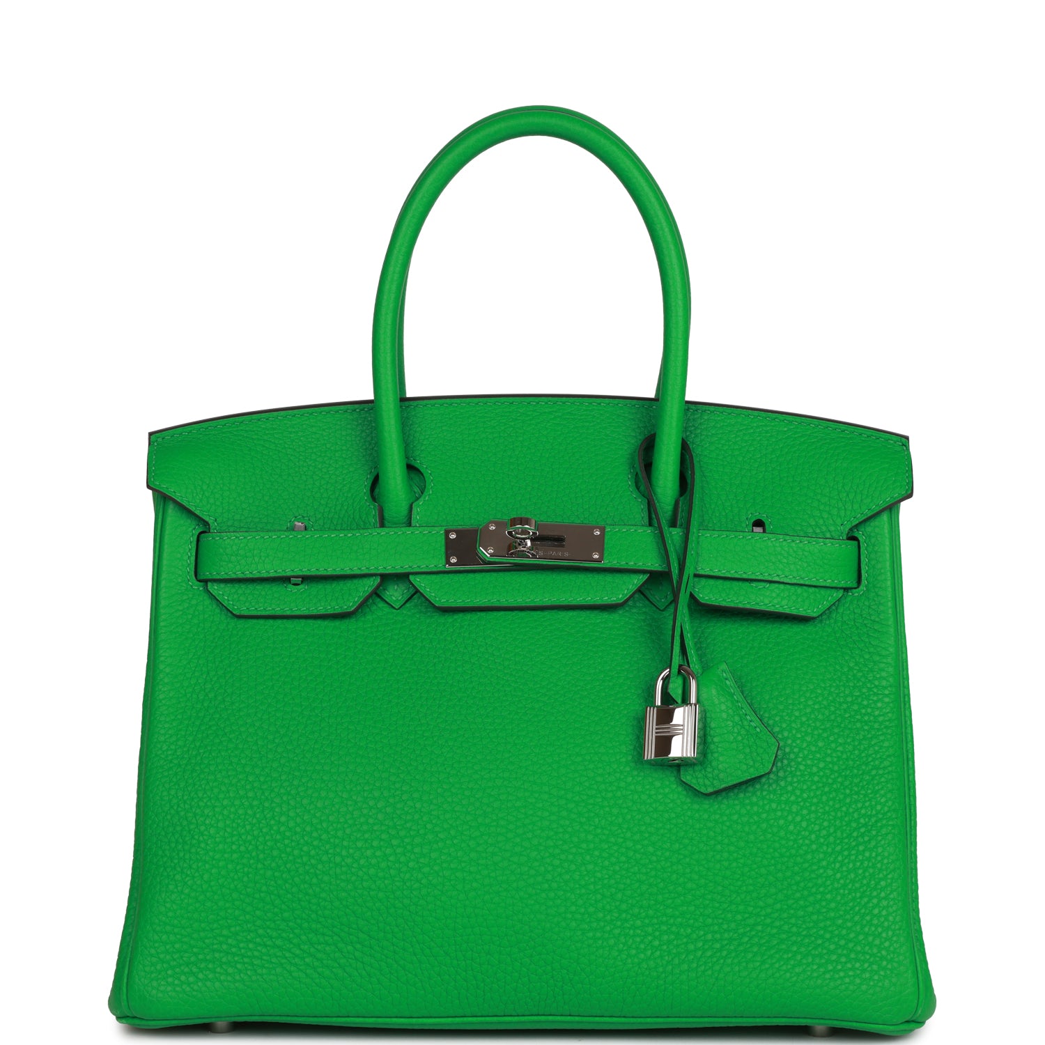 Pre-owned Hermes Birkin 30 Bambou Clemence Palladium Hardware - fashionupstore1