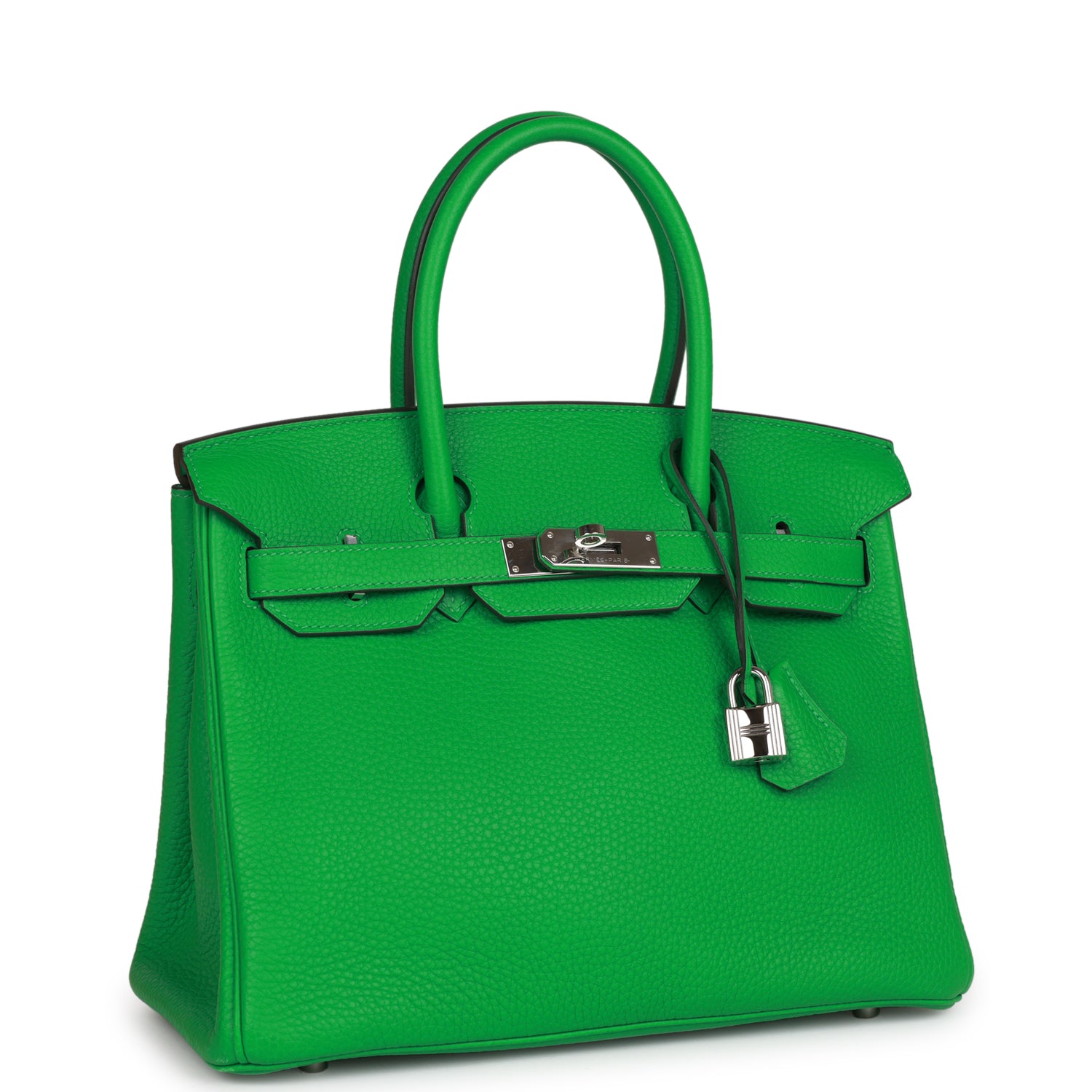 Pre-owned Hermes Birkin 30 Bambou Clemence Palladium Hardware - fashionupstore1