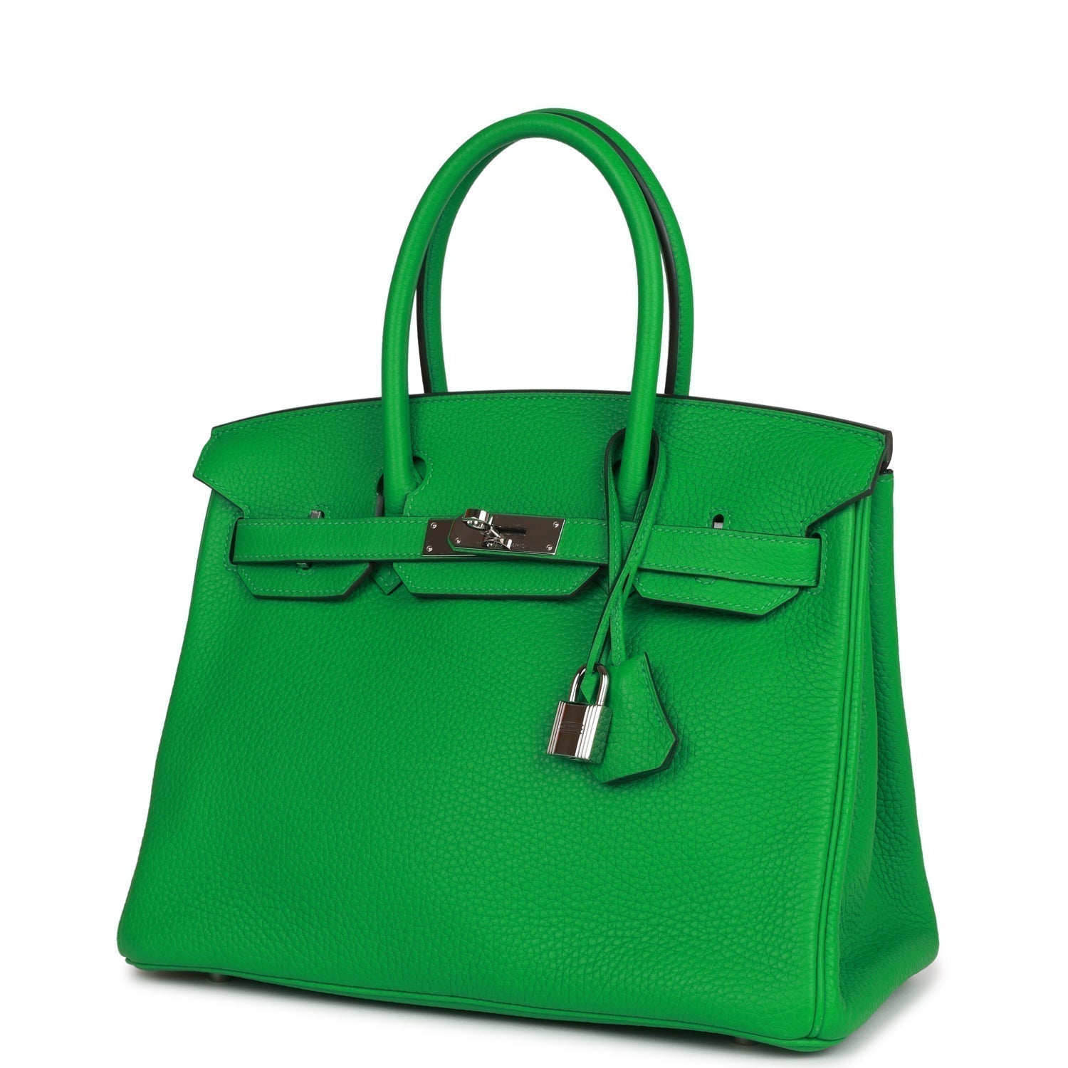 Pre-owned Hermes Birkin 30 Bambou Clemence Palladium Hardware - fashionupstore1