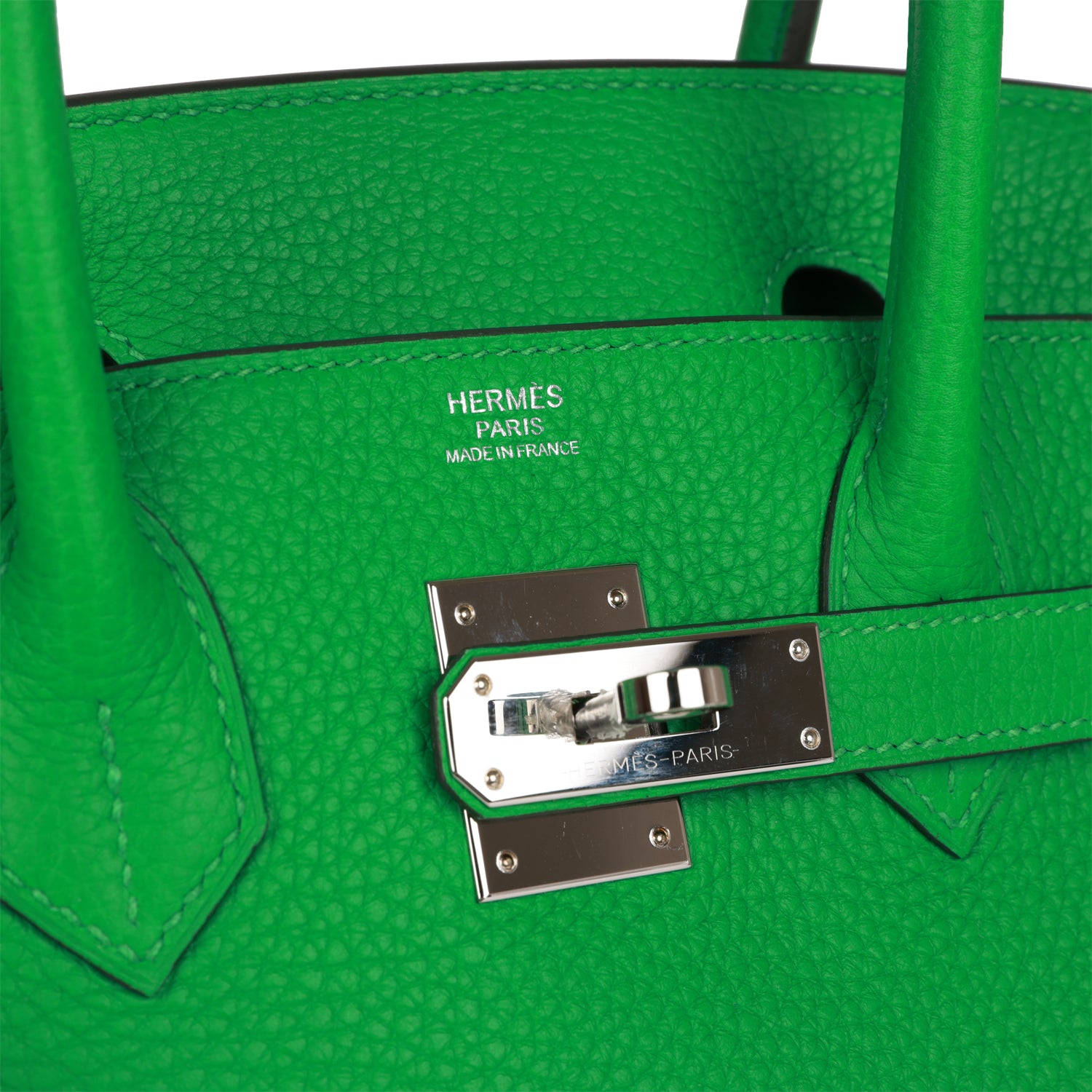 Pre-owned Hermes Birkin 30 Bambou Clemence Palladium Hardware - fashionupstore1