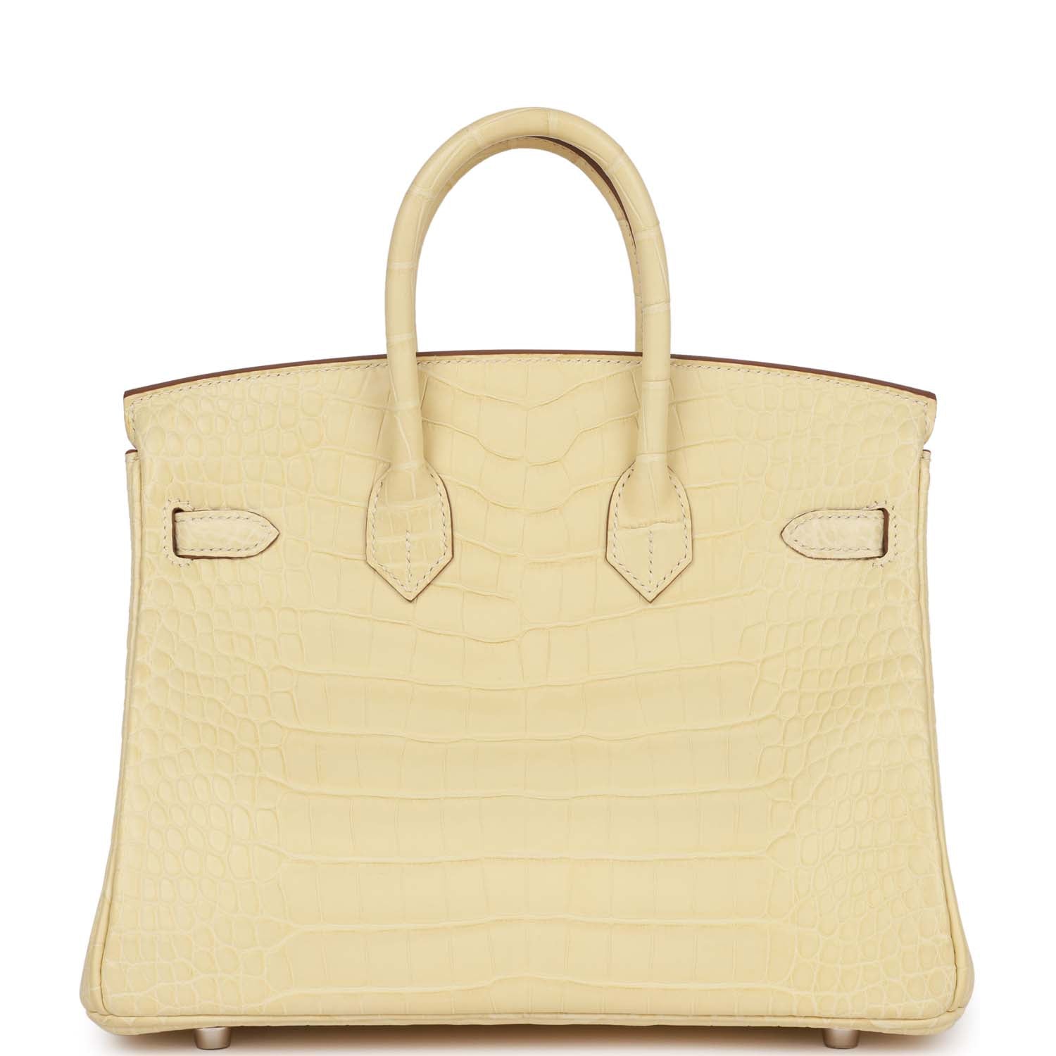 Hermes Birkin 25 Vanille Matte Alligator Palladium Hardware - fashionupstore1