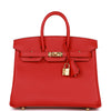 Hermes Birkin 25 Rouge De Coeur Swift Gold Hardware - fashionupstore1