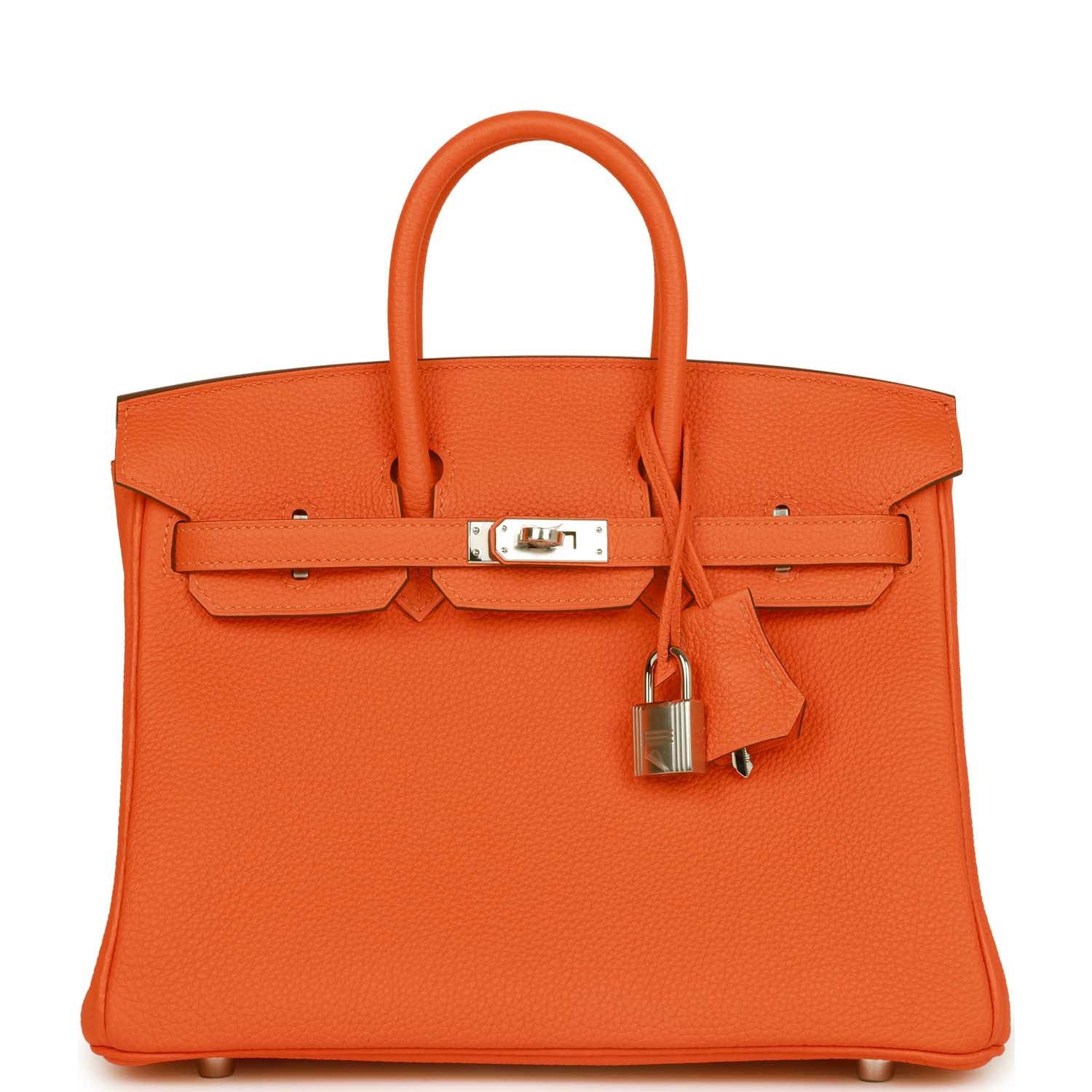 Hermes Birkin 25 Orange Minium Togo Palladium Hardware - fashionupstore1