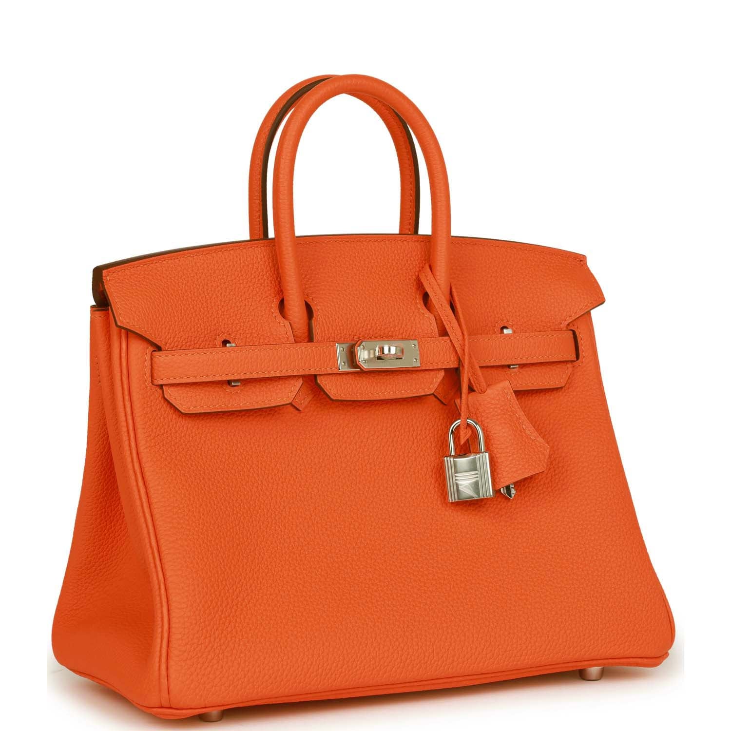 Hermes Birkin 25 Orange Minium Togo Palladium Hardware - fashionupstore1