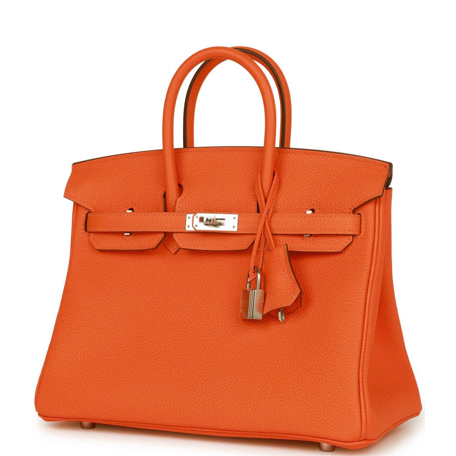 Hermes Birkin 25 Orange Minium Togo Palladium Hardware - fashionupstore1