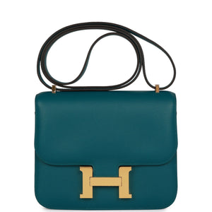 Hermes Constance 18 Vert Bosphore Evercolor Gold Hardware - fashionupstore1