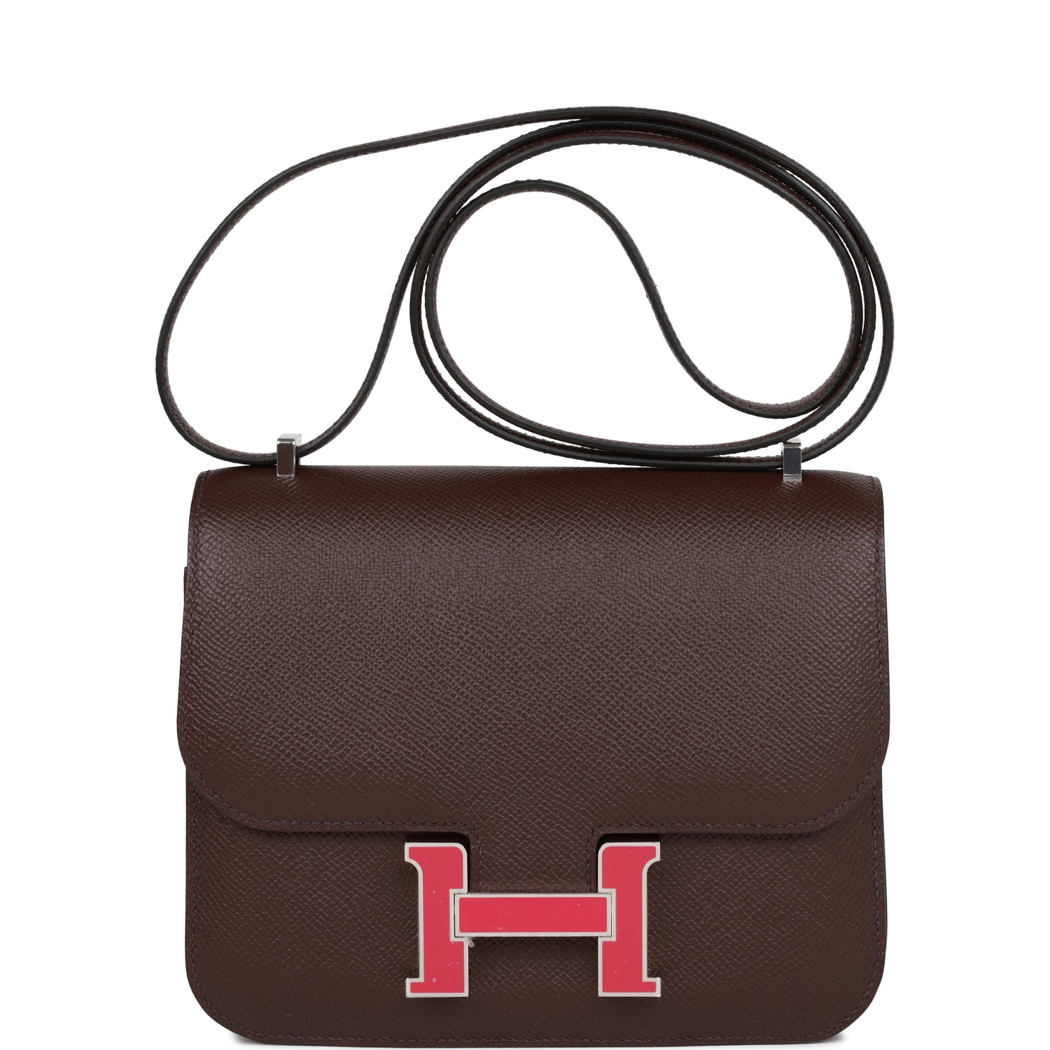 Hermes Constance 18 Rouge Sellier Epsom Palladium Hardware - fashionupstore1