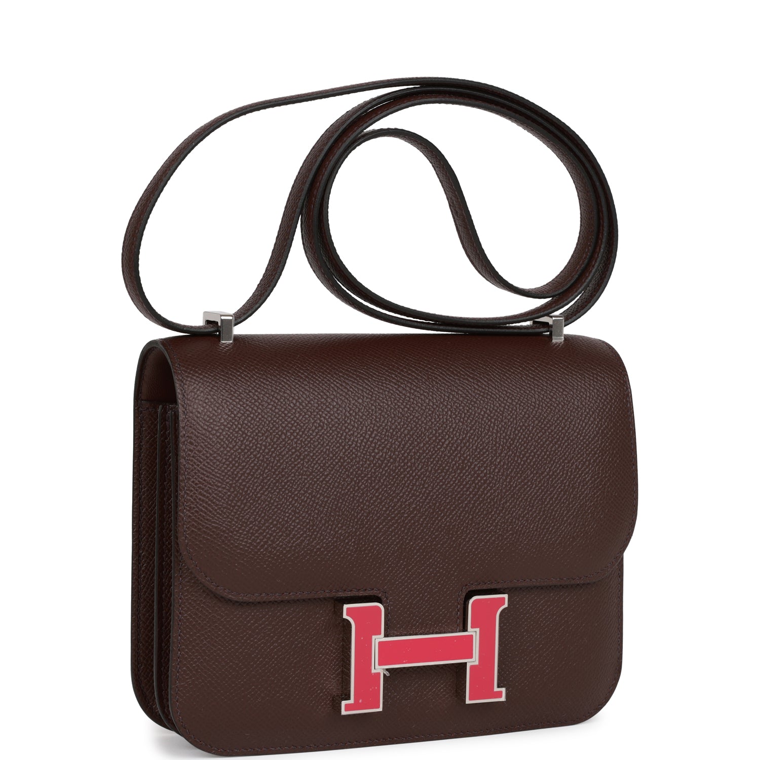 Hermes Constance 18 Rouge Sellier Epsom Palladium Hardware - fashionupstore1