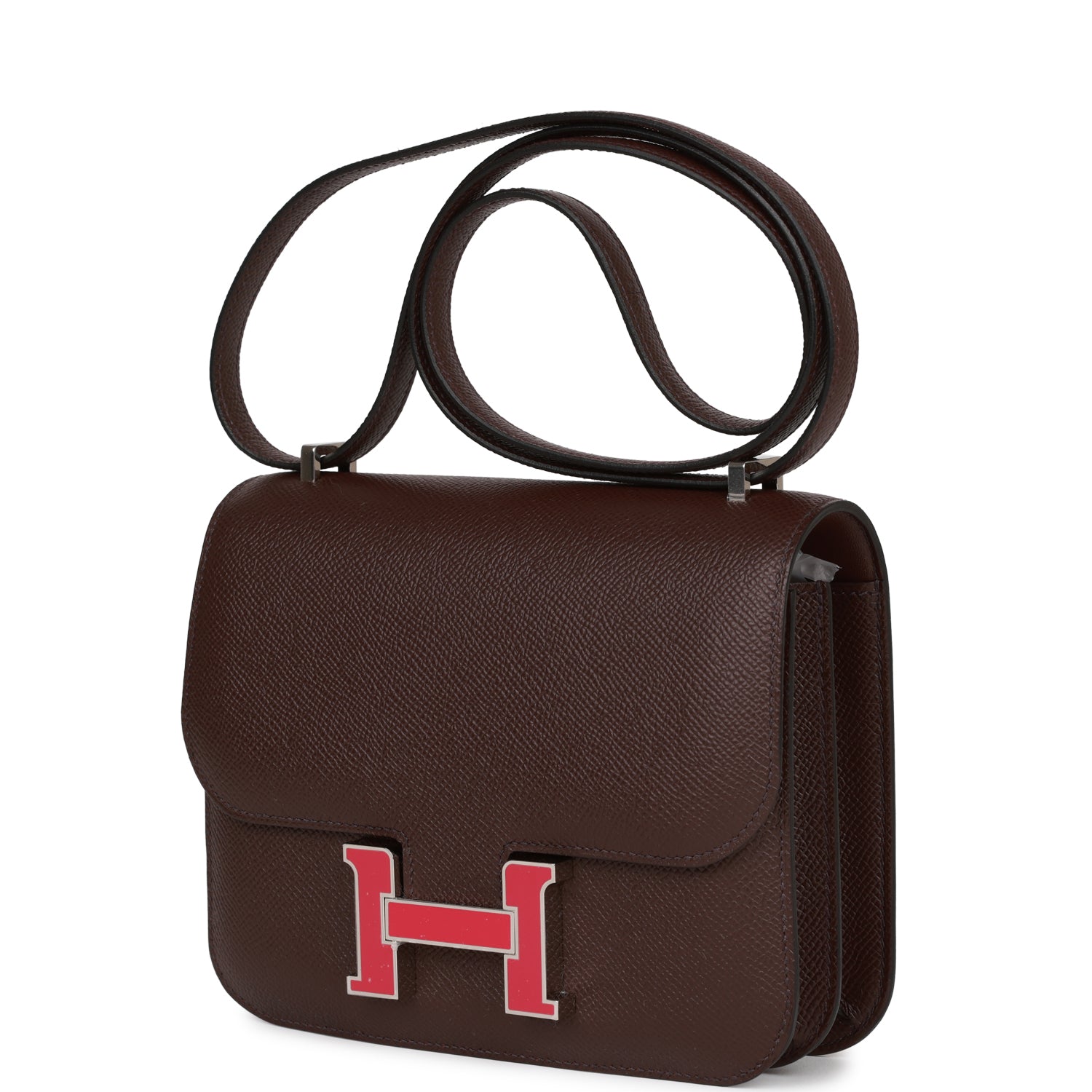 Hermes Constance 18 Rouge Sellier Epsom Palladium Hardware - fashionupstore1