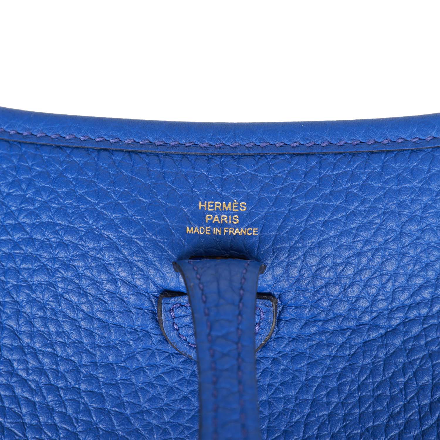 Hermes Evelyne TPM Bleu Electric Clemence Gold Hardware - fashionupstore1