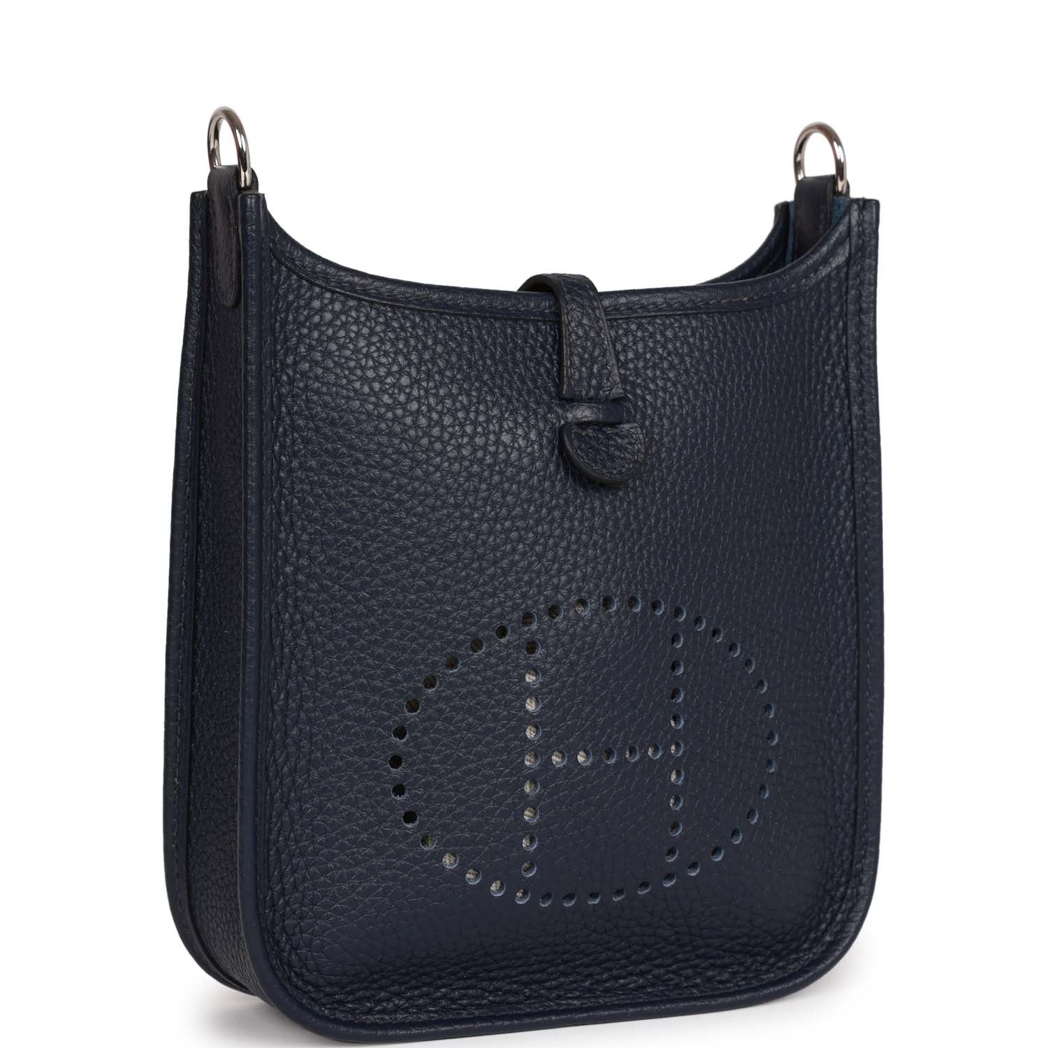 Hermes Evelyne TPM Bleu Nuit Clemence Palladium Hardware - fashionupstore1