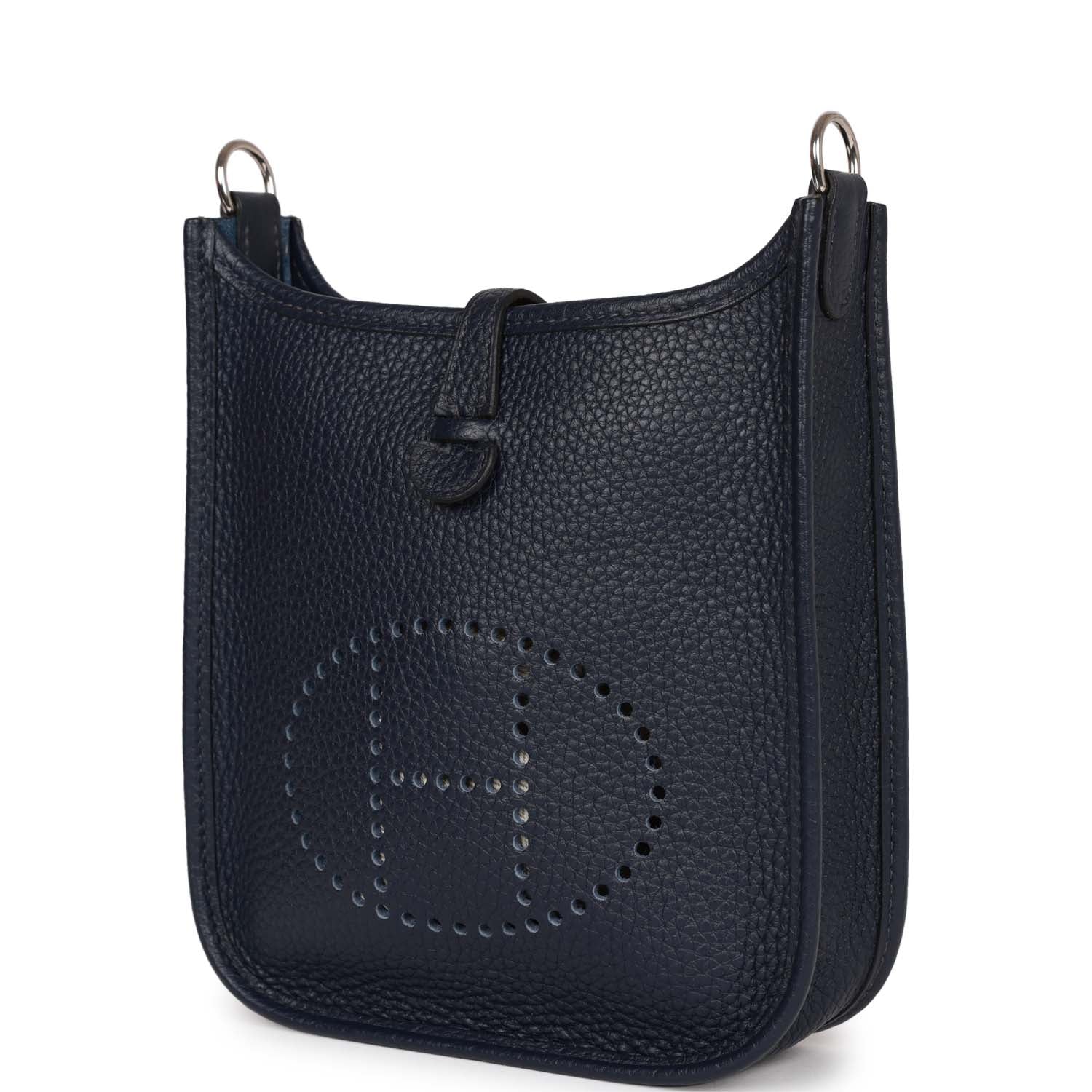 Hermes Evelyne TPM Bleu Nuit Clemence Palladium Hardware - fashionupstore1