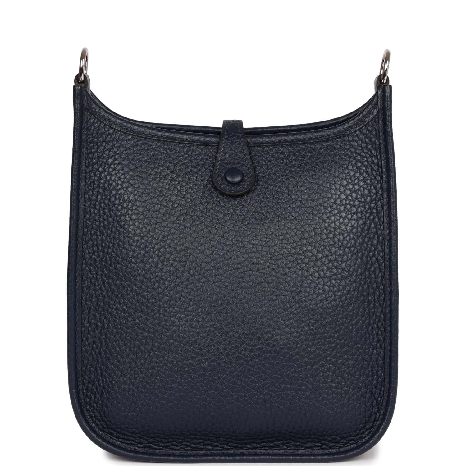 Hermes Evelyne TPM Bleu Nuit Clemence Palladium Hardware - fashionupstore1