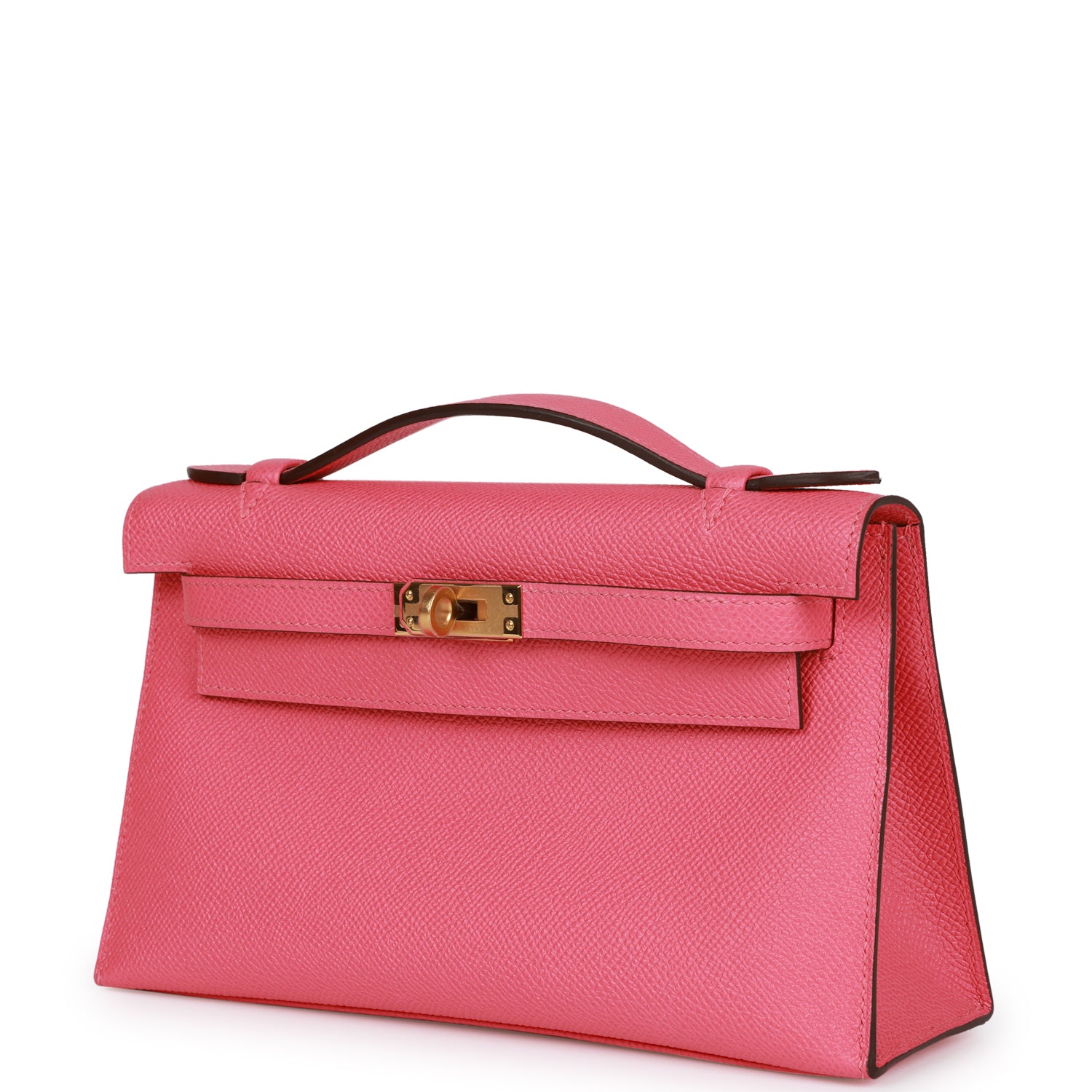 Hermes Kelly Pochette Rose Azalee Epsom Gold Hardware - fashionupstore1