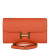 Hermes Constance Wallet To Go Orange Epsom Gold Hardware - fashionupstore1