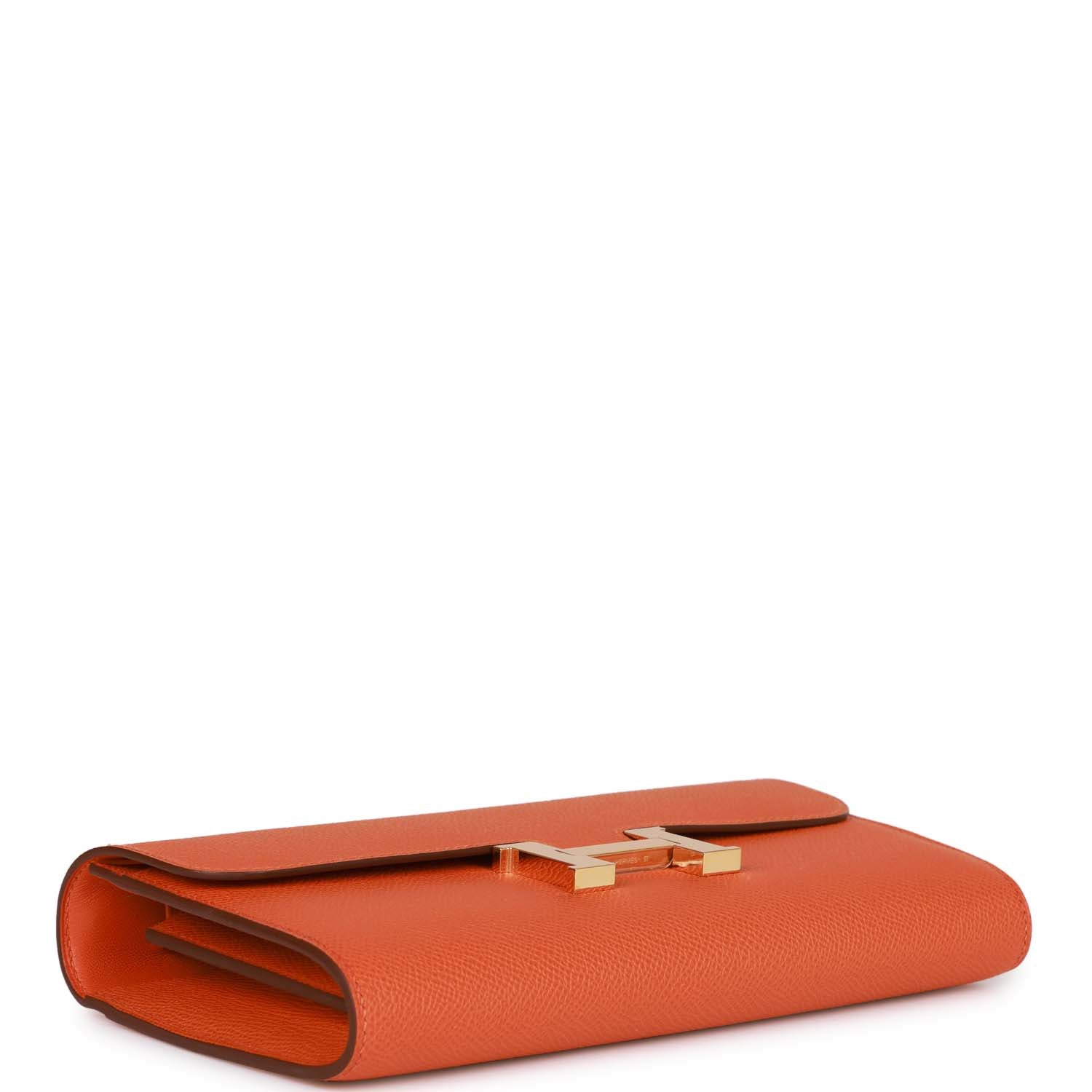 Hermes Constance Wallet To Go Orange Epsom Gold Hardware - fashionupstore1