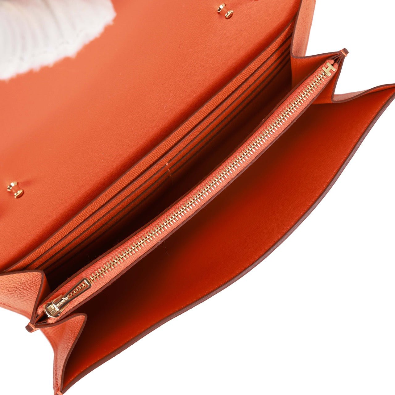 Hermes Constance Wallet To Go Orange Epsom Gold Hardware - fashionupstore1