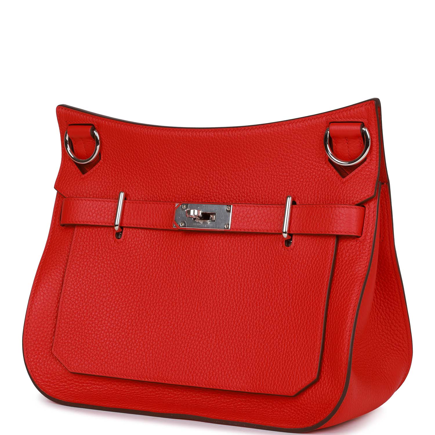 Hermes Jypsiere 28 Rouge De Coeur Clemence Palladium Hardware - fashionupstore1