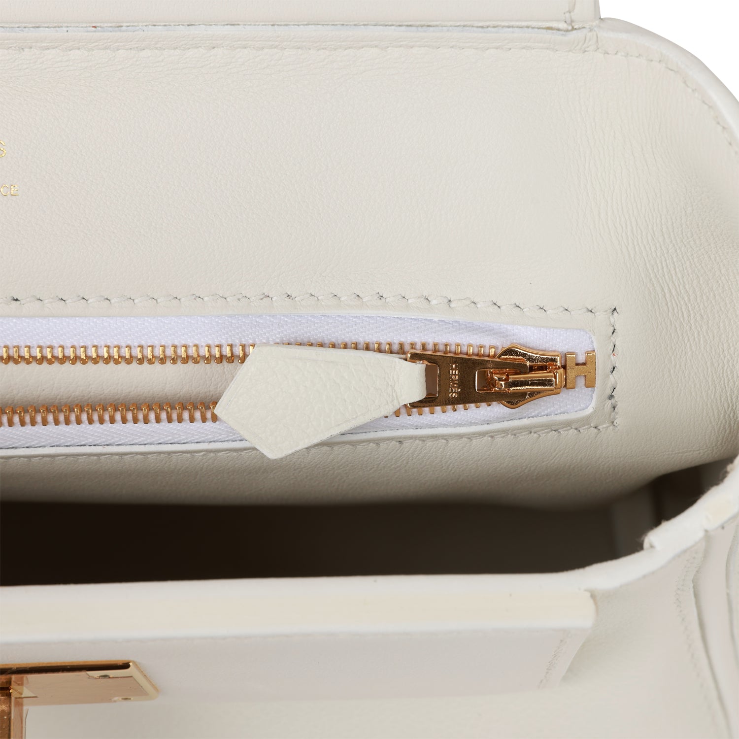 Hermes Mini 24/24 Bag White Evercolor and Swift Gold Hardware - fashionupstore1