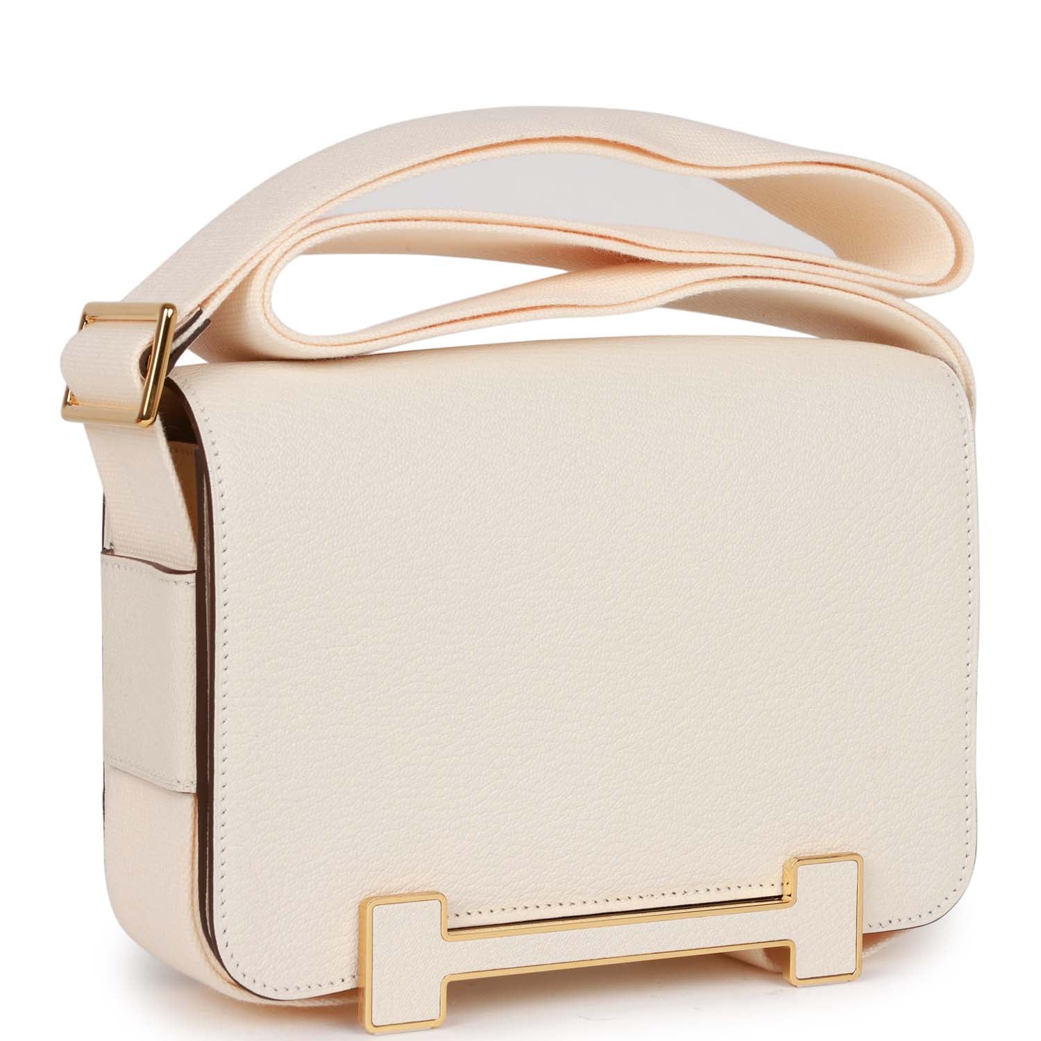 Hermes Geta Bag Nata Chevre Gold Hardware - fashionupstore1