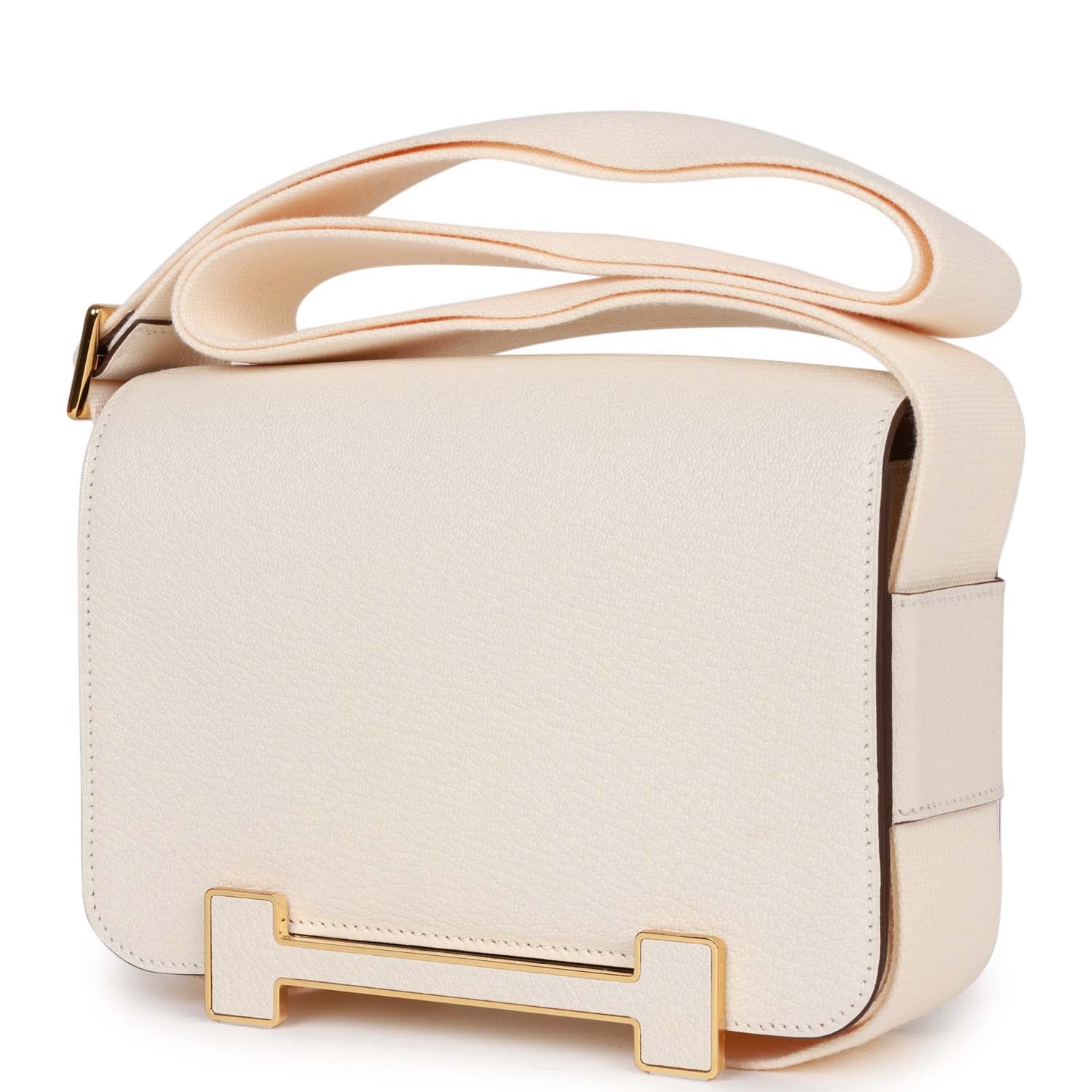 Hermes Geta Bag Nata Chevre Gold Hardware - fashionupstore1