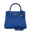 Hermes Kelly Retourne 25 Bleu Royal Swift Palladium Hardware - fashionupstore1