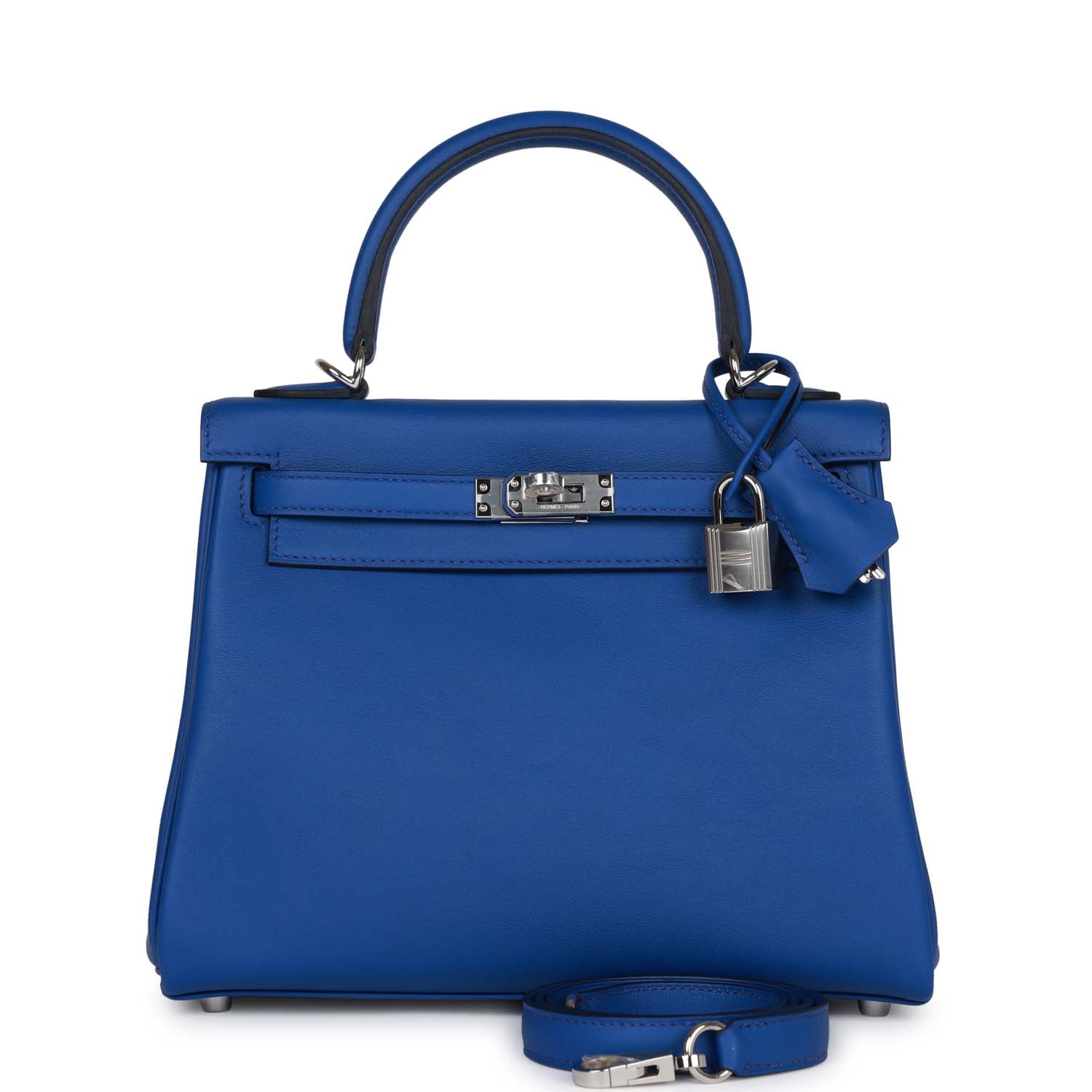 Hermes Kelly Retourne 25 Bleu Royal Swift Palladium Hardware - fashionupstore1