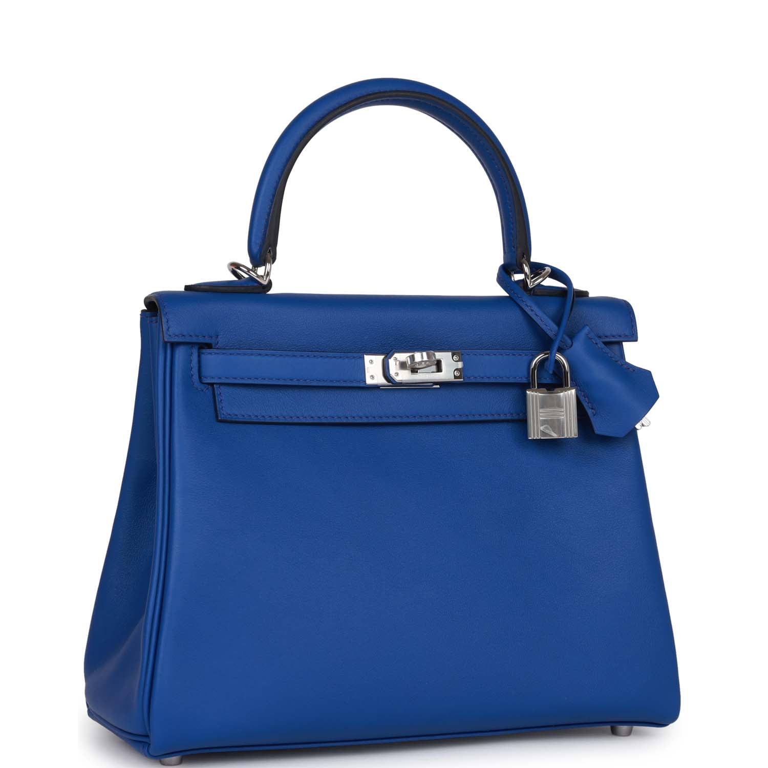 Hermes Kelly Retourne 25 Bleu Royal Swift Palladium Hardware - fashionupstore1