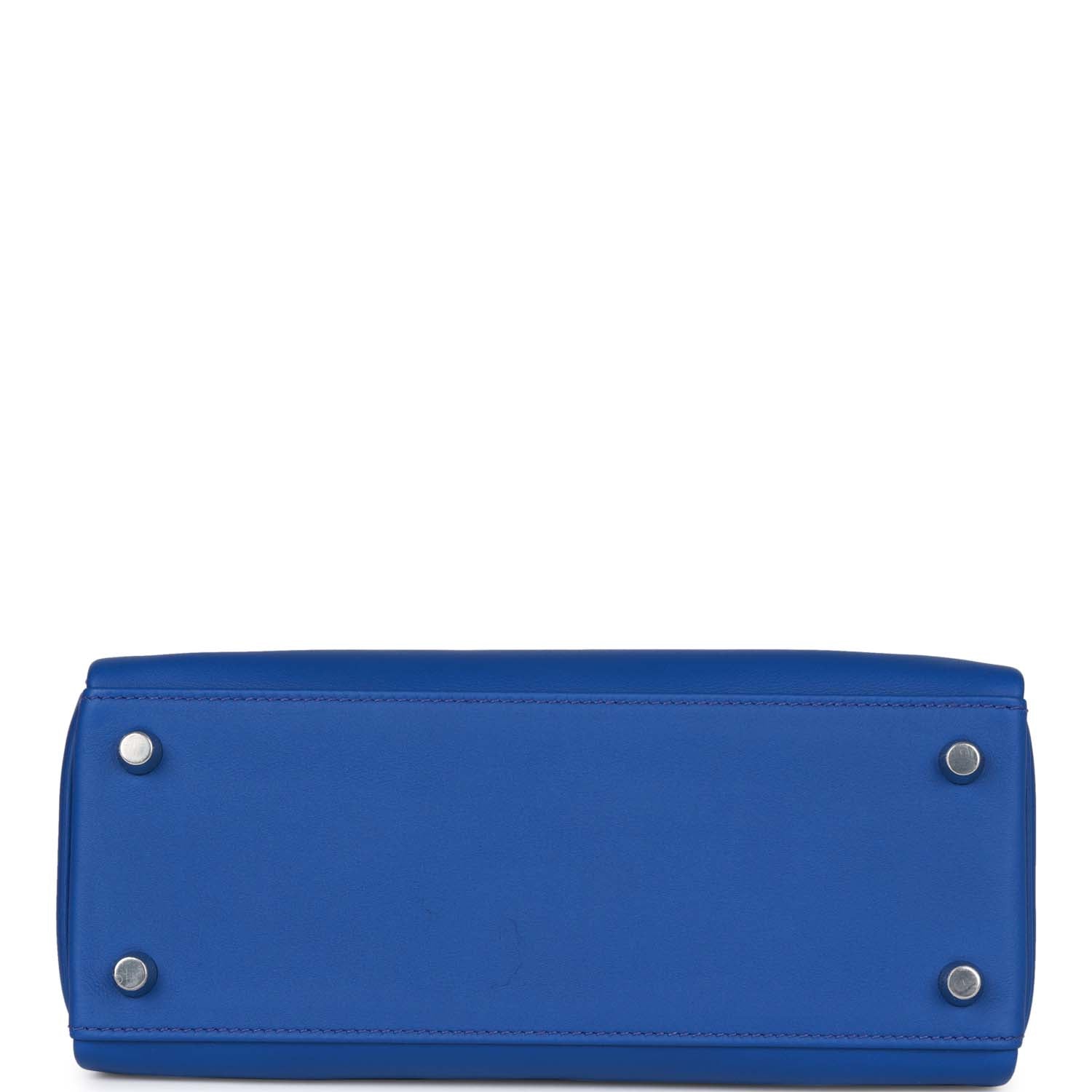 Hermes Kelly Retourne 25 Bleu Royal Swift Palladium Hardware - fashionupstore1