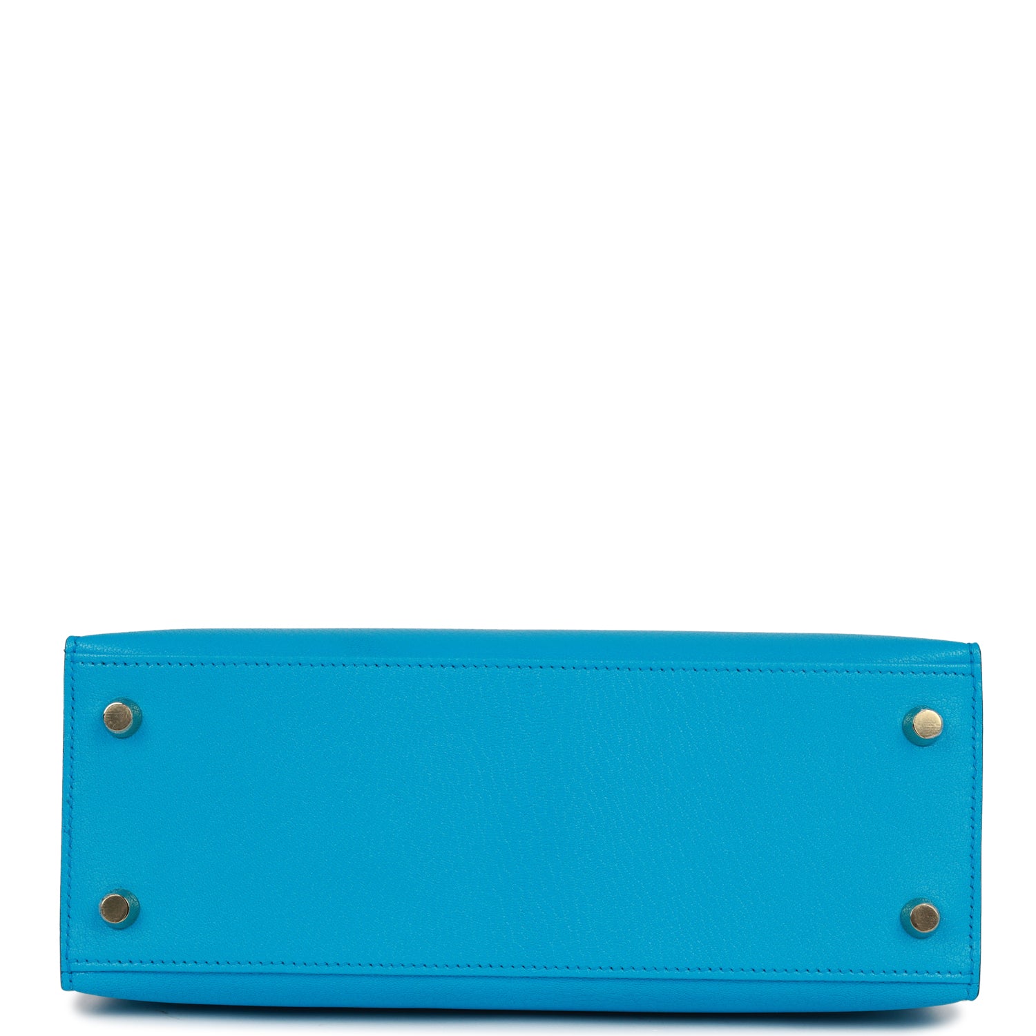 Hermes Kelly Sellier 25 Bleu Frida Chevre Gold Hardware - fashionupstore1