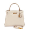 Hermes Kelly Retourne 25 Craie Togo Gold Hardware - fashionupstore1