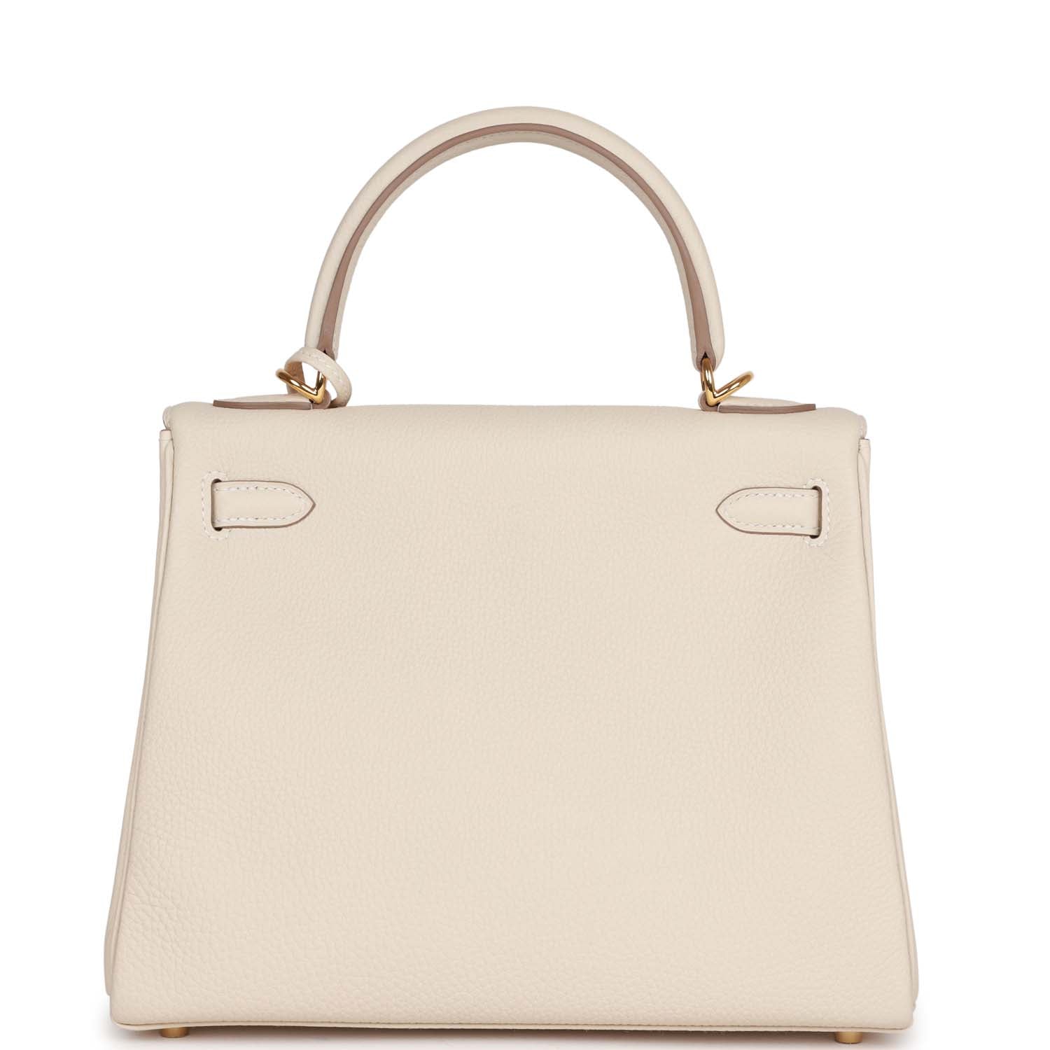 Hermes Kelly Retourne 25 Craie Togo Gold Hardware - fashionupstore1