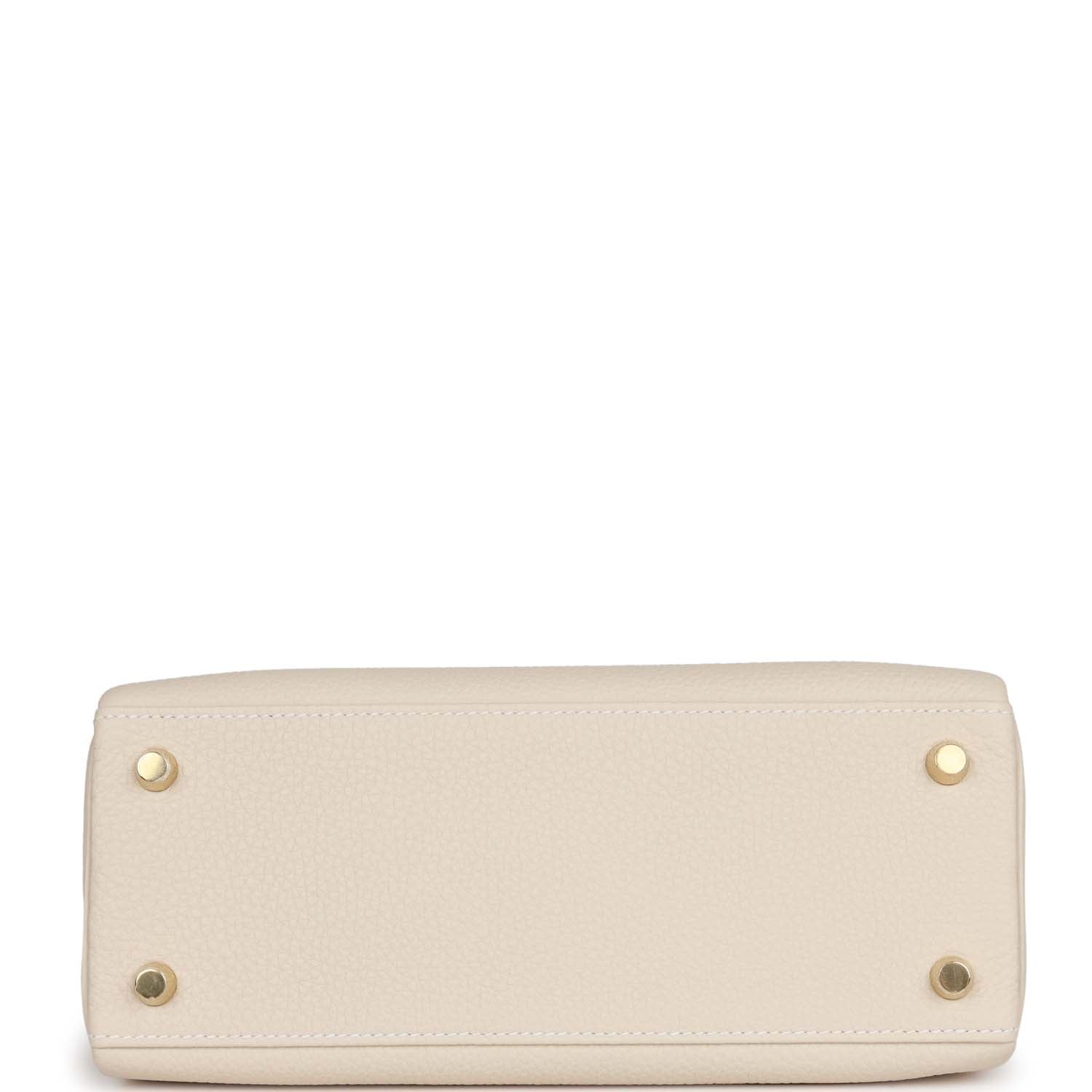 Hermes Kelly Retourne 25 Craie Togo Gold Hardware - fashionupstore1