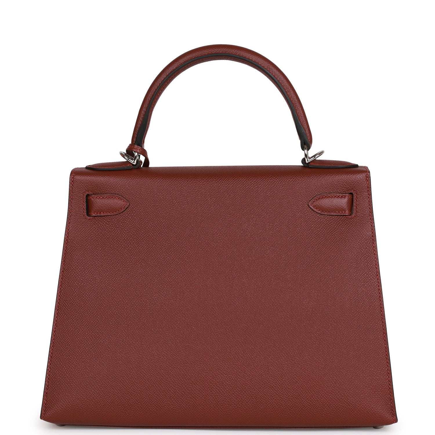 Hermes Kelly Sellier 28 Rouge H Epsom Palladium Hardware - fashionupstore1